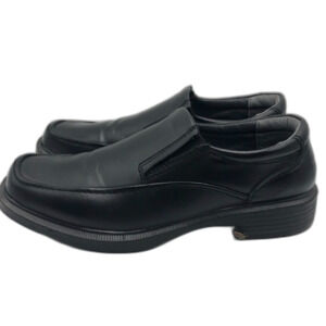 Deer Stags Men's Black Leather Slip On Dress Casual Shoes 9W Brooklyn Lighweight